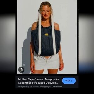 Nwt Mother Denim Jean Tote Bag